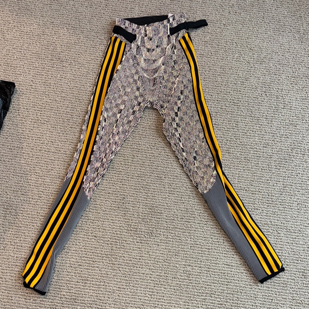 Adidas Reflective Leggings - Yellow and Black 2XS